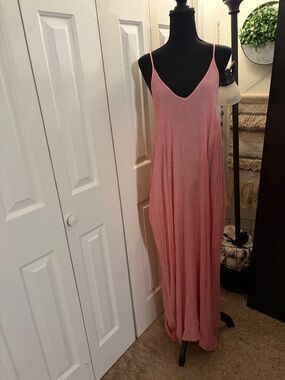 Elan Blush Pink Sleeveless Maxi Dress